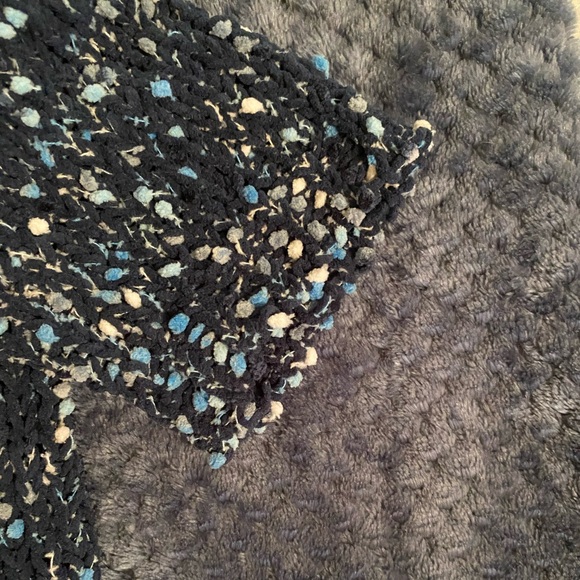 GUC women’s size XL blue & white chenille pullover with hood from Studio by JPR - Picture 9 of 11